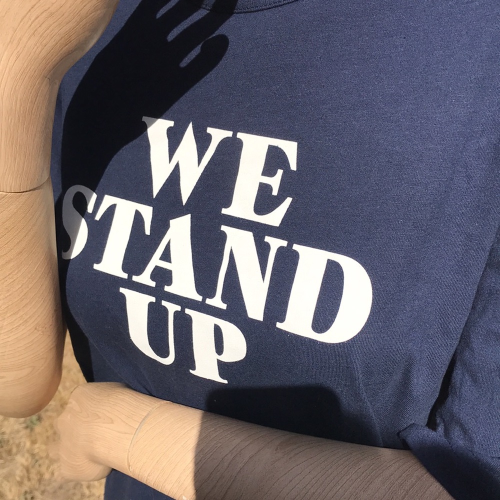 🆕J Crew We Stand Up Graphic T-Shirts Made in USA Blue New NWT - Picture 3 of 8